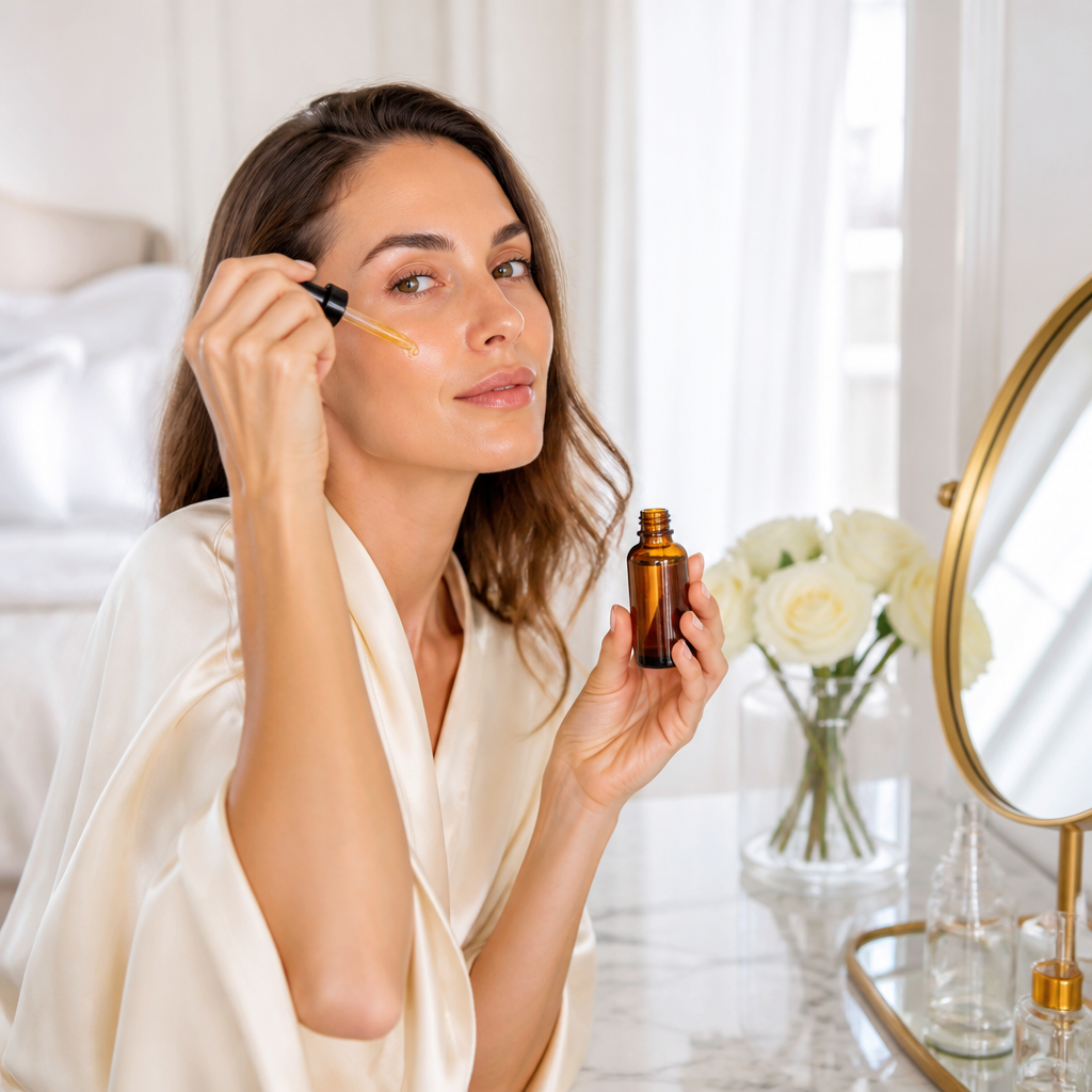 Lumessence Glow Serum - Woman Applying